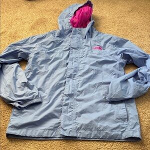 The North Face Kids Purple Raincoat with Pink Lining